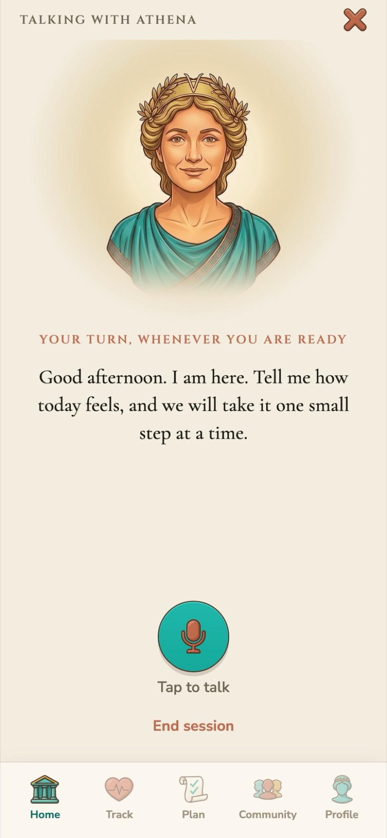 Talking with Athena by voice