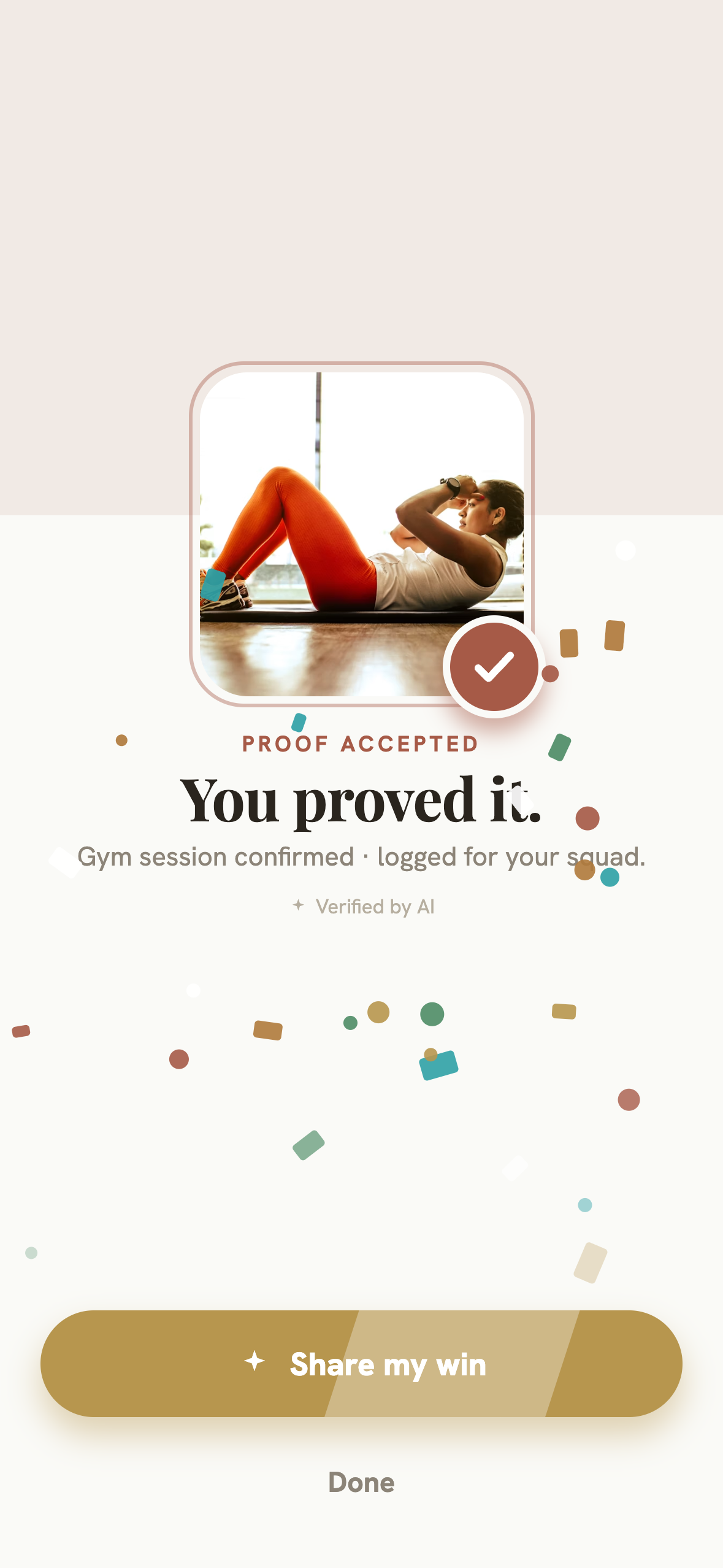 You proved it, share my win